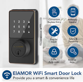 ELAMOR Keyless Smart Lock  ‎M22 WIFI Smart Lock