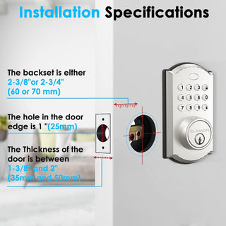 ELAMOR M19 WiFi Smart Lock Keyless Entry Door Lock - ELAMOR